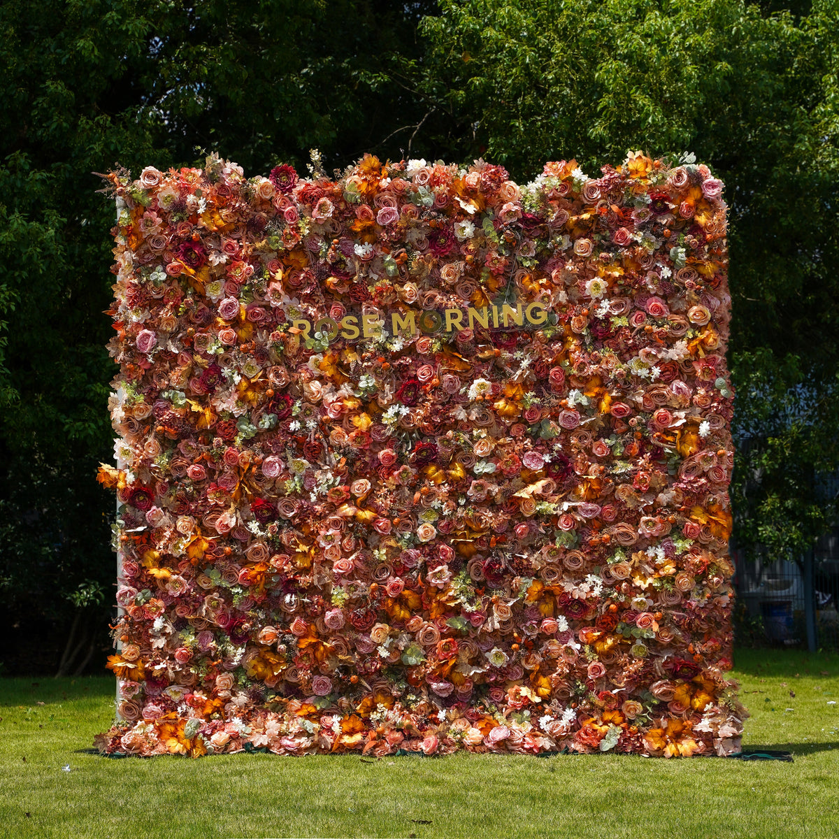 Ronny：5D Fabric Artificial rolling up curtain flower wall Free Shipping