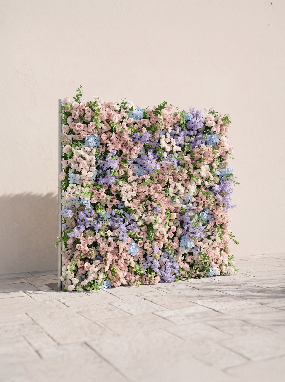 Roslina 5D Fabric Artificial rolling up curtain flower wall — left view