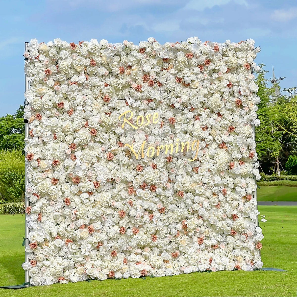 Sabrina：5D Garden Series New Fabric Artificial rolling up curtain flower wall Free Shipping