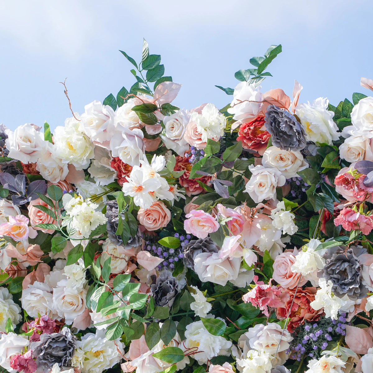 Selena：5D Fabric Artificial rolling up curtain flower wall Free Shipping
