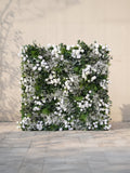 Selsora 5D Fabric Artificial rolling up curtain flower wall — front view