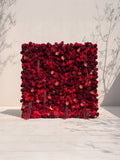 Solelia 5D Fabric Artificial rolling up curtain flower wall — front view