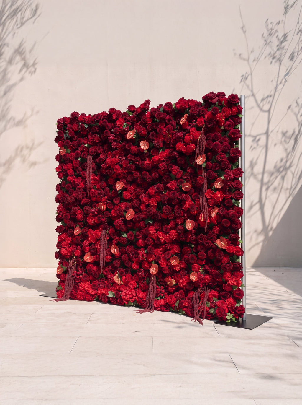 Solelia 5D Fabric Artificial rolling up curtain flower wall — right view