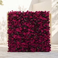 Soliva: Luxury 4D Deep Berry & Magenta Silk Floral Wall Backdrop for Sophisticated Moody Weddings & Galas Free Shipping