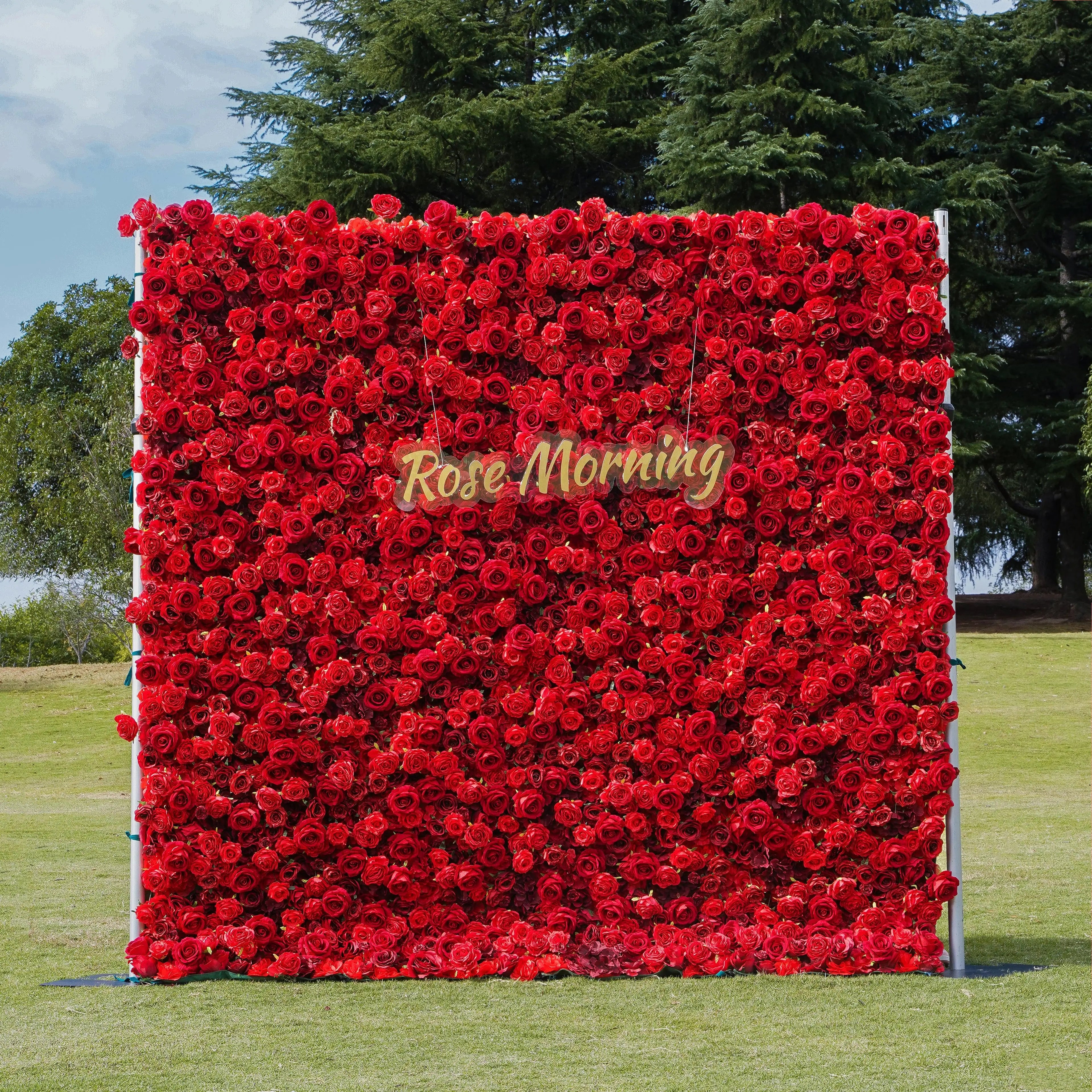 Stacie：5D Garden Series New Fabric Artificial rolling up curtain flower wall Free Shipping