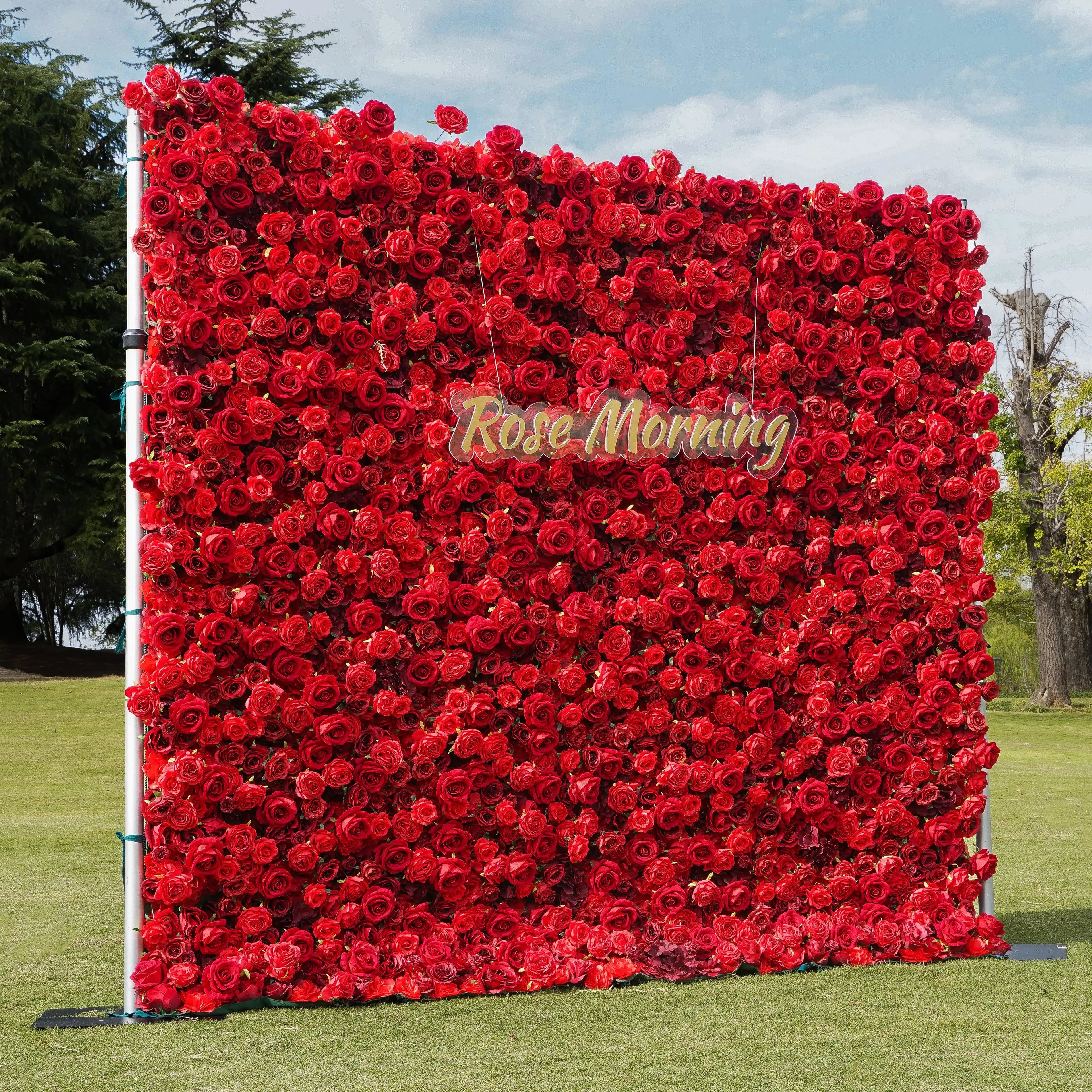 Stacie：5D Garden Series New Fabric Artificial rolling up curtain flower wall Free Shipping
