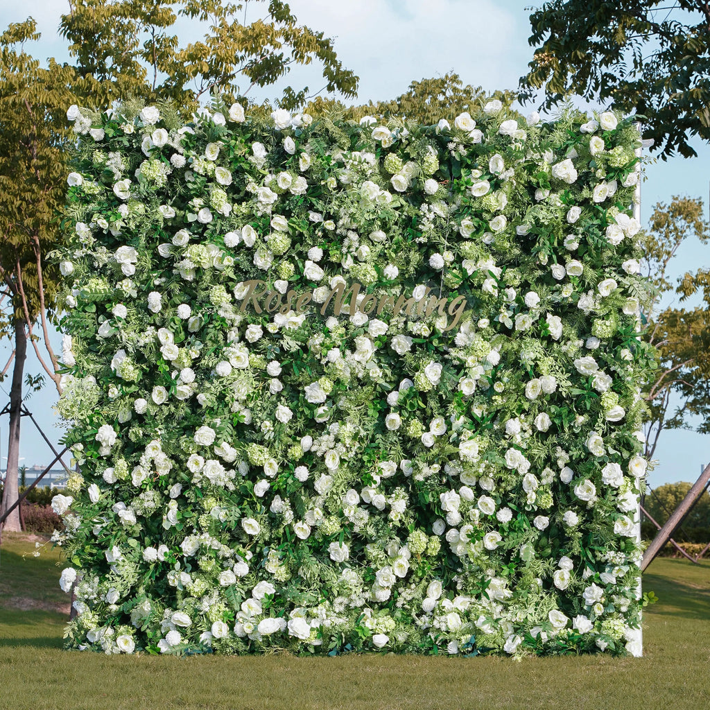 Summer：5D Garden Series New Fabric Artificial rolling up curtain flower wall Free Shipping