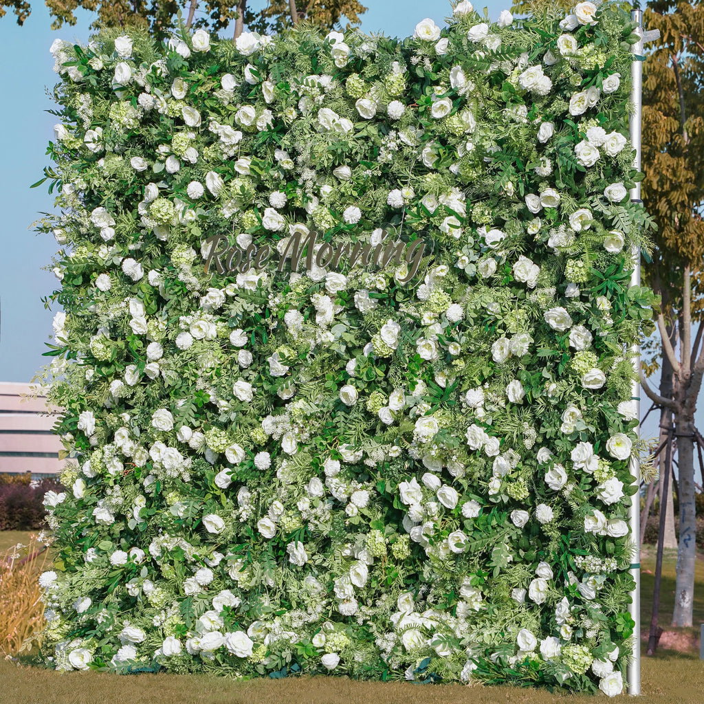 Summer：5D Garden Series New Fabric Artificial rolling up curtain flower wall Free Shipping