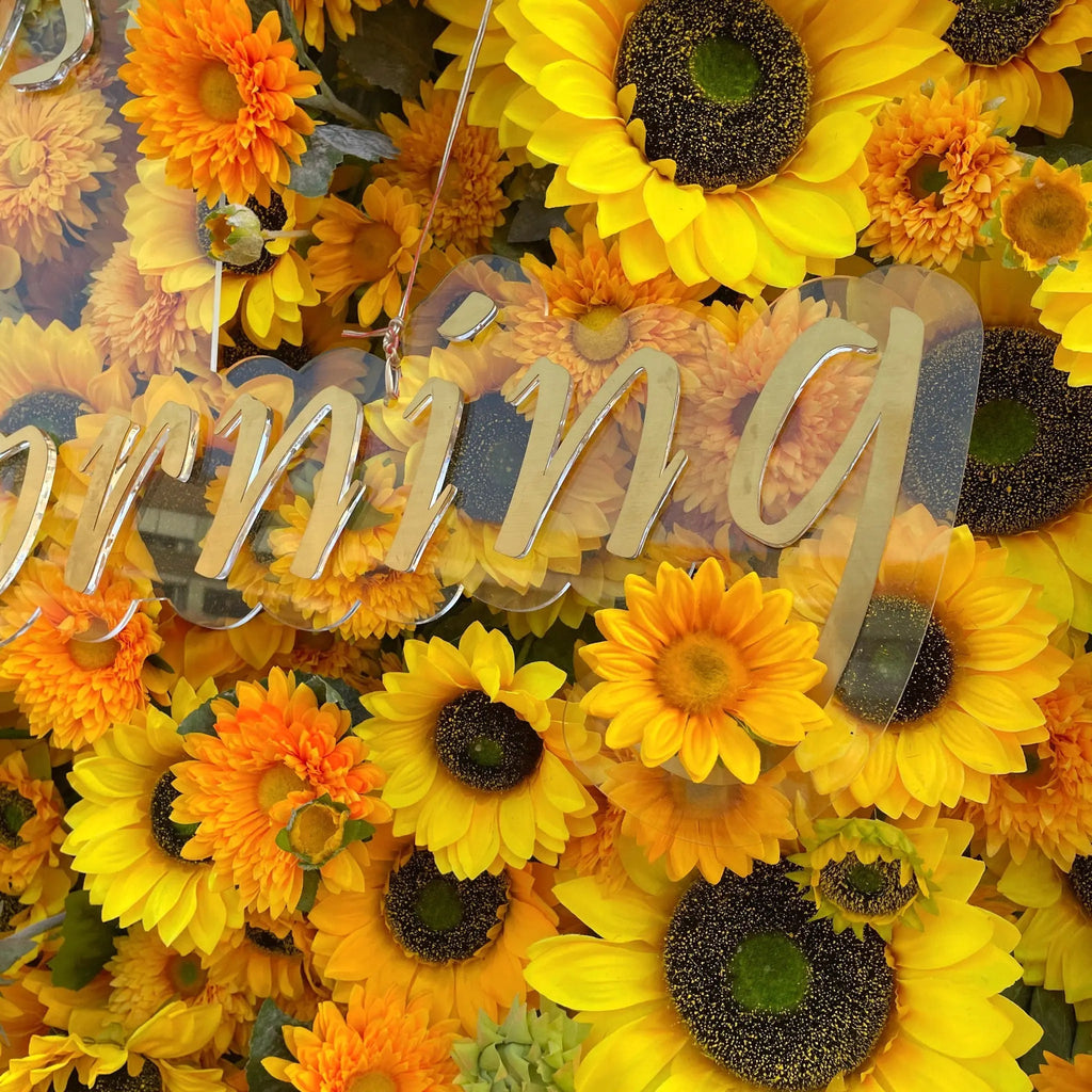 Sunflower：5D Fabric Artificial rolling up curtain flower wall Free Shipping