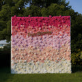 Tina：5D Fabric Artificial rolling up curtain flower wall Free Shipping