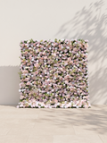 Valina 5D Fabric Artificial rolling up curtain flower wall — front view