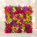 Valnella:5D Rainbow Tropical Mixed Bright Tone Silk Rose Flower Wall Roll-Up Fabric Backdrop for Romantic Weddings & Proposals Free Shipping