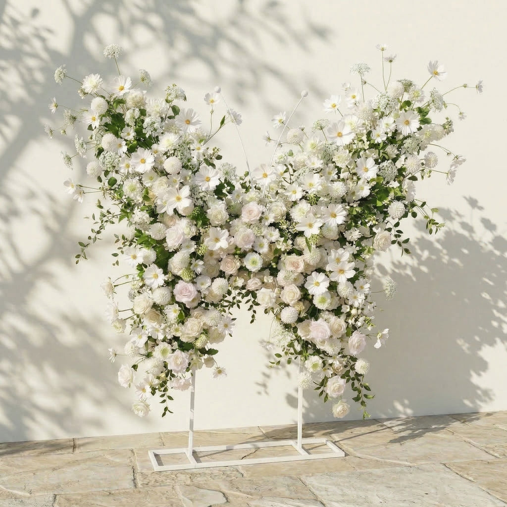 Velmora: Exquisite Ivory Butterfly-Shaped Flower Wall for Birthday & Anniversary Decor Free Shipping