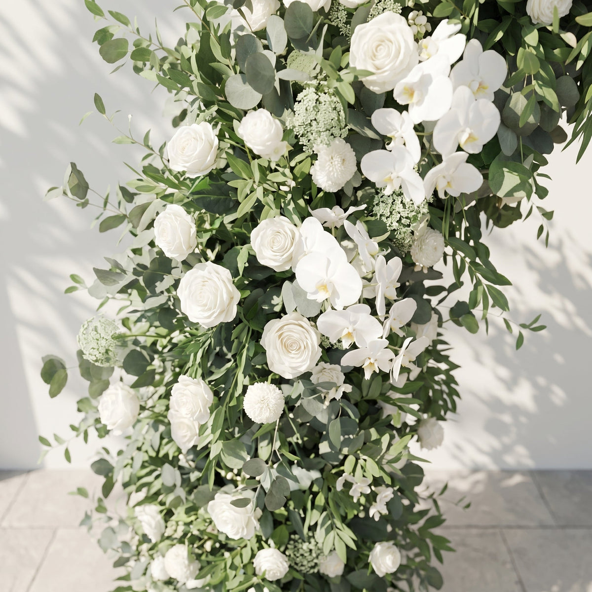 Velsora Arch: New Classic White & Green Flower Arch for Luxury Weddings&Events Decoration Incuding Frame