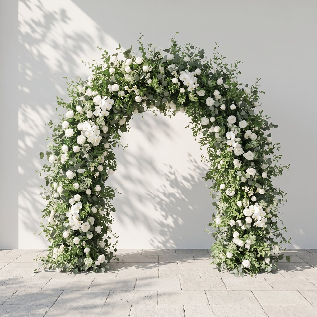 Velsora Arch: New Classic White & Green Flower Arch for Luxury Weddings&Events Decoration Incuding Frame
