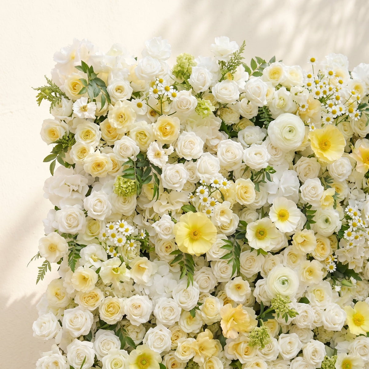 Violina:Luxury 5D White&Yellow Flower Wall Roll-Up Wedding Backdrop for Wedding and Event Decoration violina detail 2
