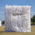 White Feather：5D Fabric Artificial rolling up curtain flower wall Free Shipping