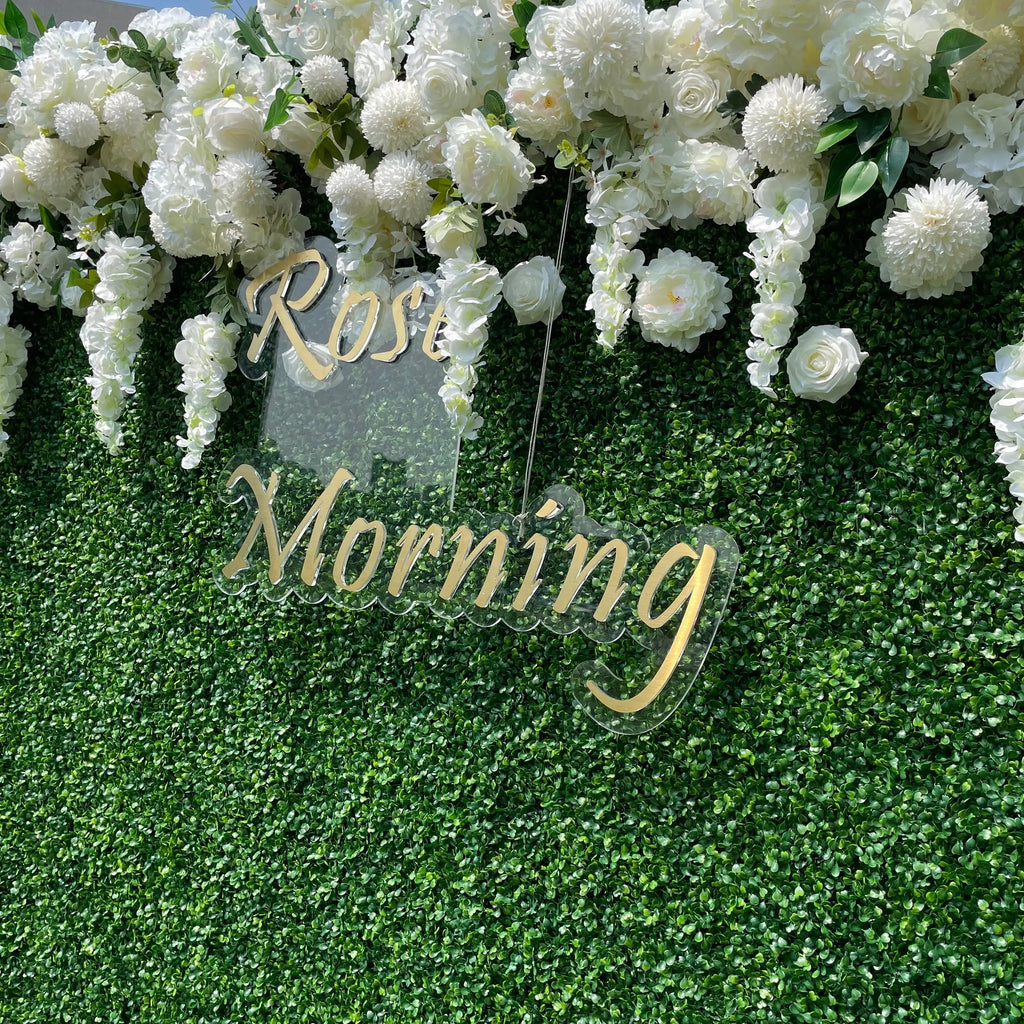 Wisteria：2D  Fabric Artificial rolling up curtain flower wall(Ready to ship) Free Shipping