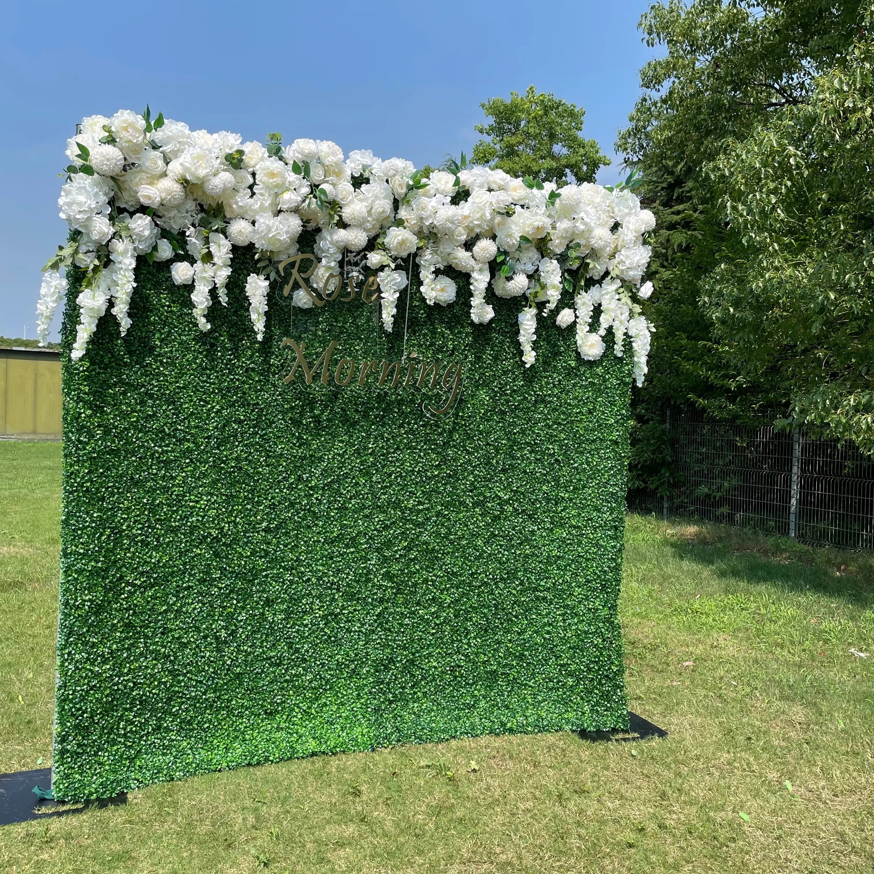 Wisteria：2D  Fabric Artificial rolling up curtain flower wall(Ready to ship) Free Shipping