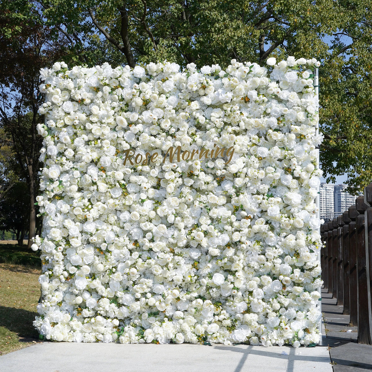 YaYa：5D Rose Morning Zipper flower wall Fabric Backdrop Artificial rolling up curtain flower wall Free Shipping