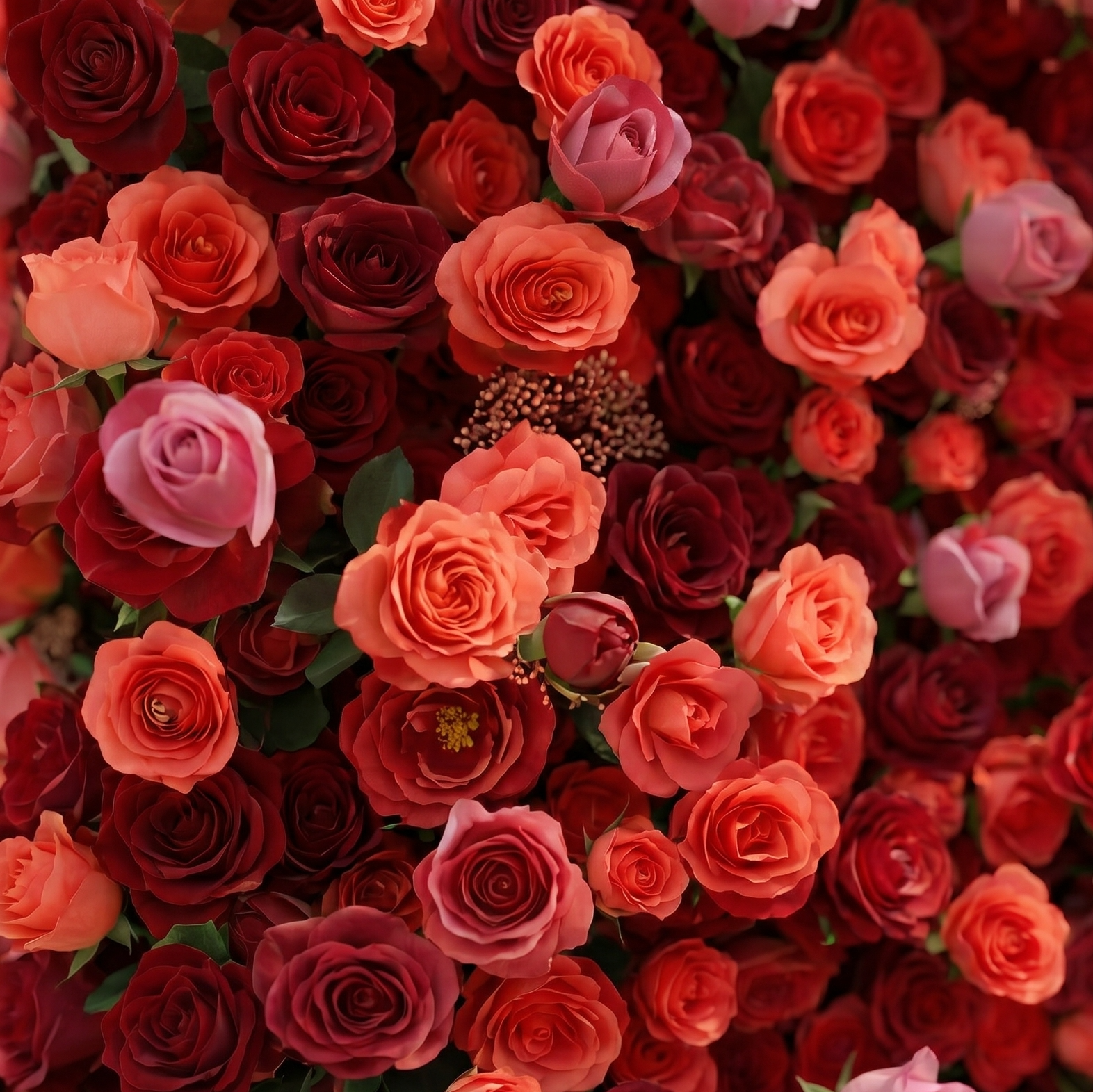 Yarsira: 3D Ruby Red & Deep Crimson Silk Floral Wall Backdrop for Luxury Weddings & Grand Galas Free Shipping