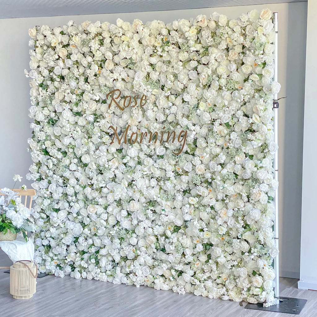 Yimi：5D Garden Series Fabric Artificial rolling up curtain flower wall Free Shipping