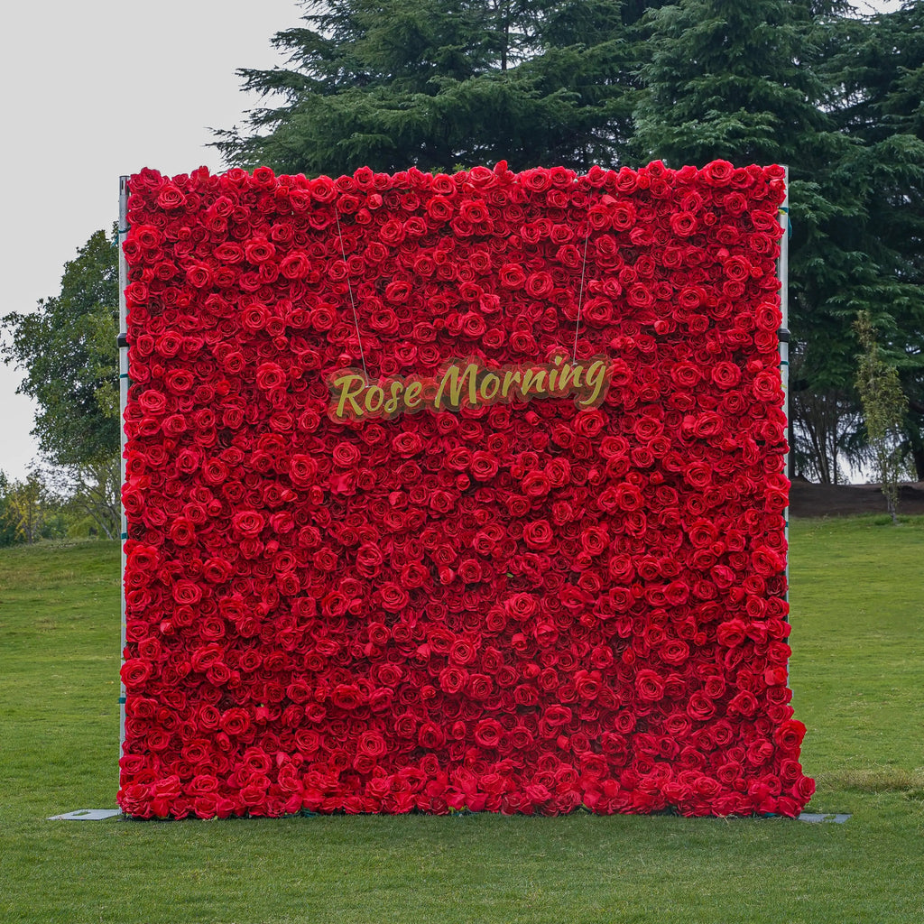 Yolanda：4D Fabric Artificial rolling up curtain flower wall Free Shipping