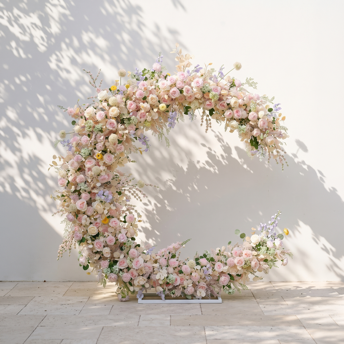 Zarensira moon arch: Wedding Party Background Floral Arch Decoration Including Frame