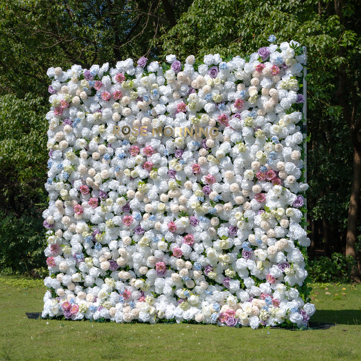 Alison：5D Fabric Artificial rolling up curtain flower wall (Ready to ship) Rose Morning