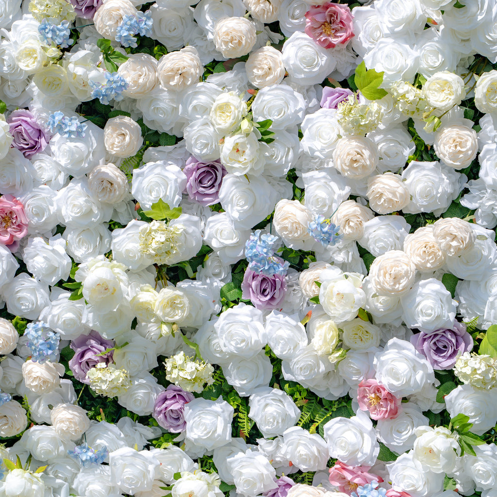 Alison：5D Fabric Artificial rolling up curtain flower wall (Ready to ship) Rose Morning