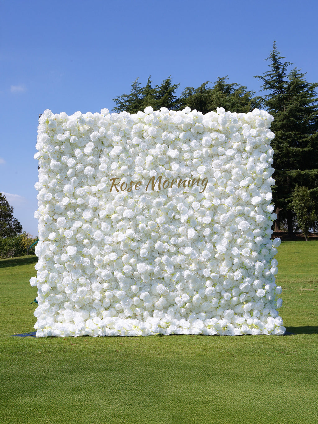 Angel：5D Fabric Artificial rolling up curtain flower wall (Ready to Ship) Free Shipping