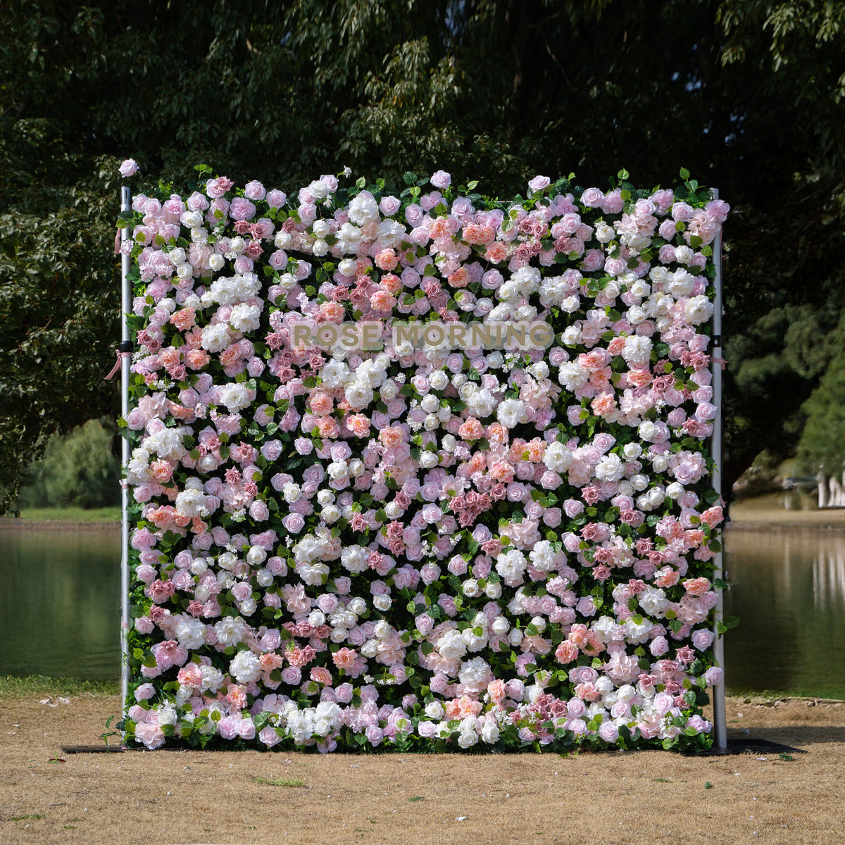 Arabella：3D Fabric Artificial rolling up curtain flower wall Free Shipping