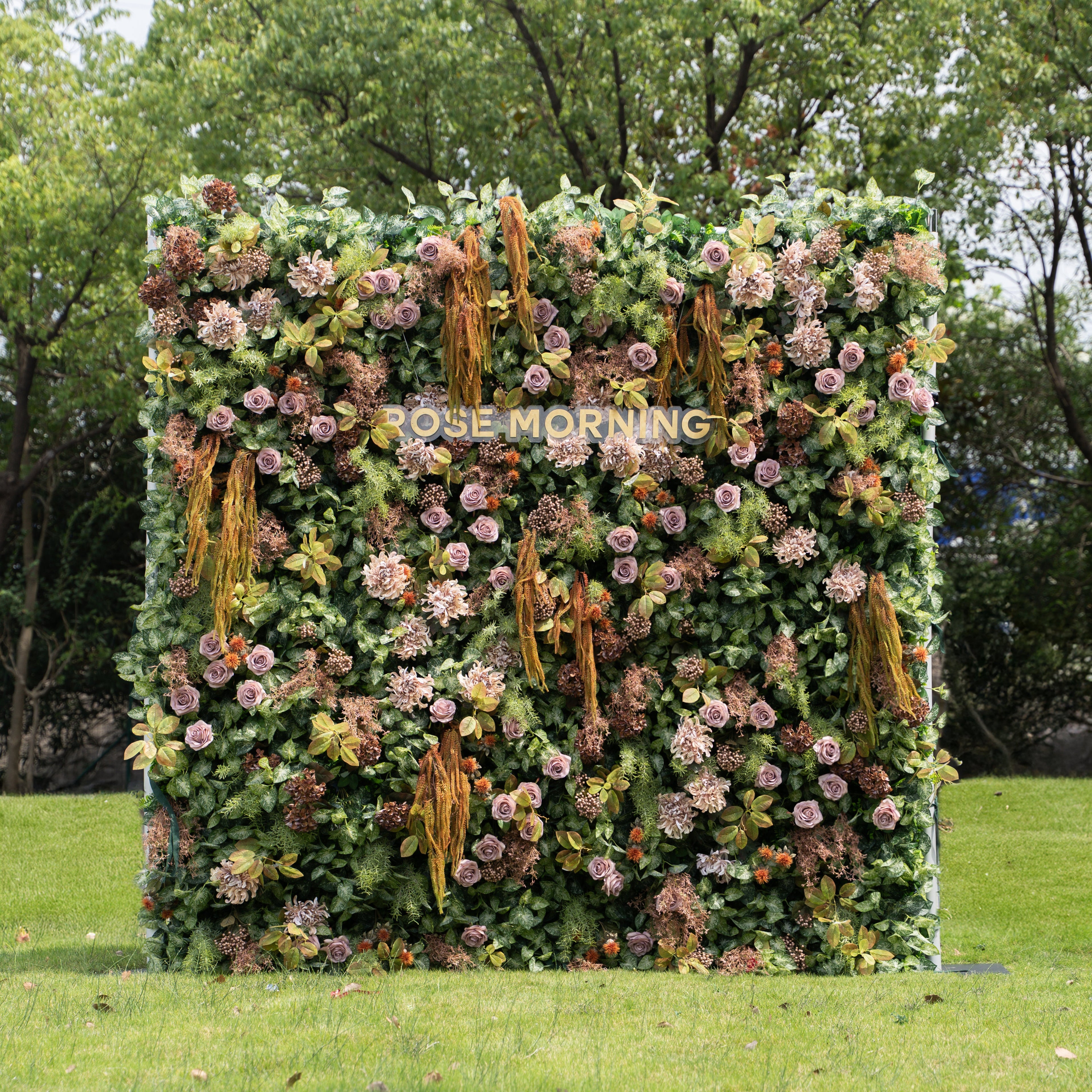 Autunno：Autumn Fall Flower Wall - 5D Fabric Seasonal Backdrop for Wedding Birthday Party Event Decoration Free Shipping