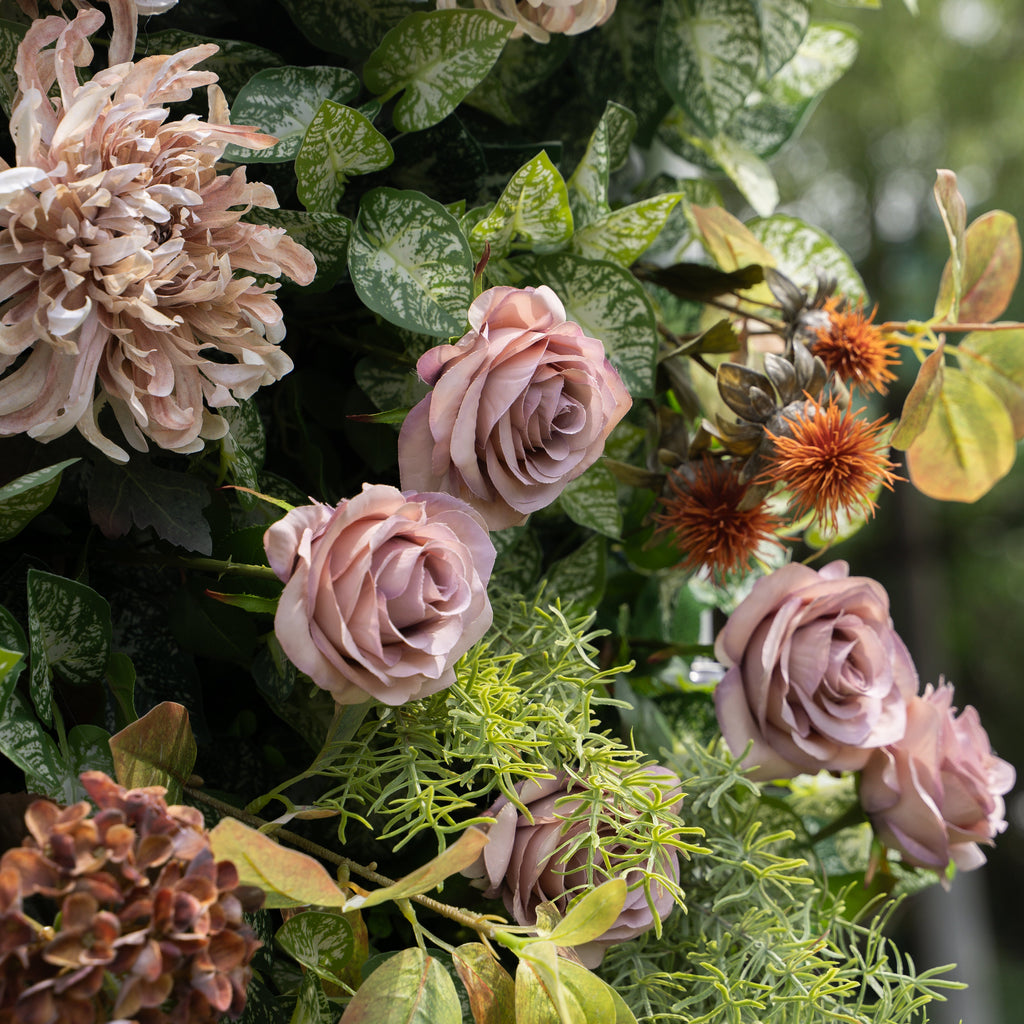 Autunno：Autumn Fall Flower Wall - 5D Fabric Seasonal Backdrop for Wedding Birthday Party Event Decoration Free Shipping
