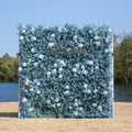 Blue Baby Breath：3D Fabric Artificial rolling up curtain flower wall Free Shipping