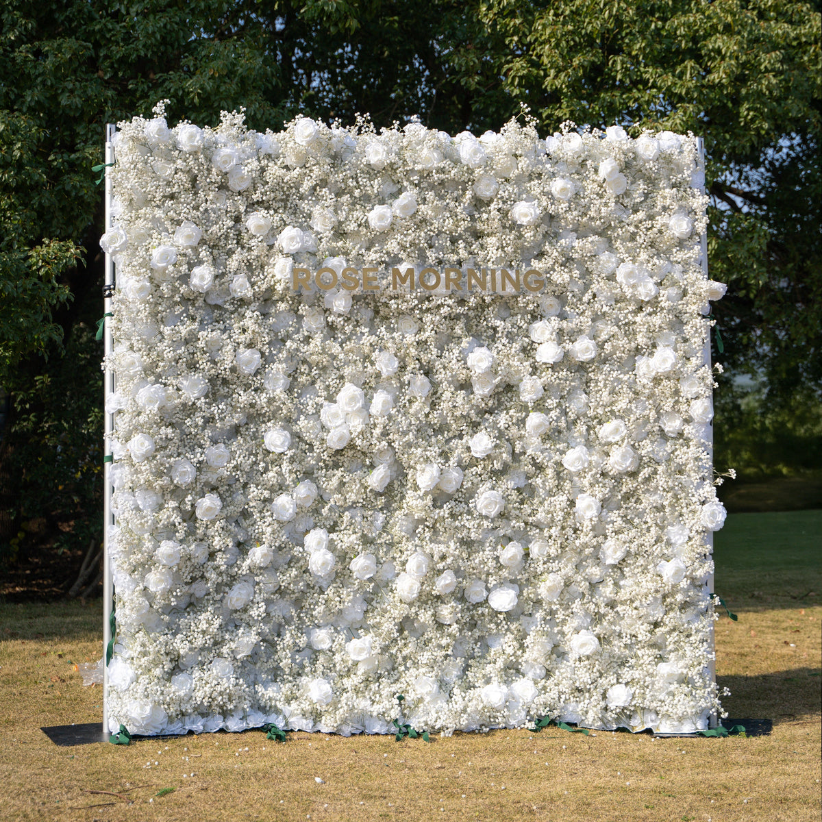 Baby Breath：3D Fabric Artificial rolling up curtain flower wall Free Shipping