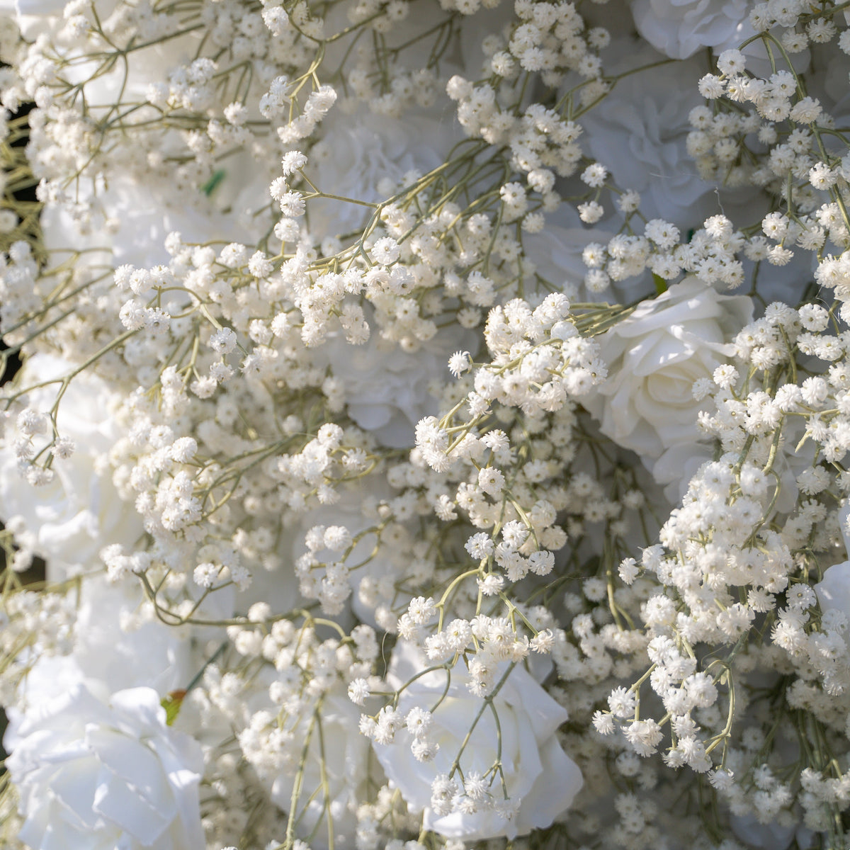 Baby Breath：3D Fabric Artificial rolling up curtain flower wall Free Shipping