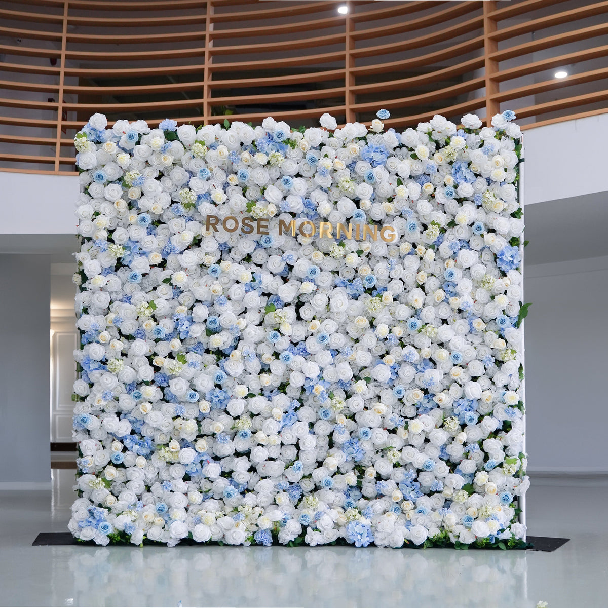 Beata：5D Fabric Artificial rolling up curtain flower wall (Ready to ship) Rose Morning