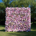 Bene：4D Fabric Artificial zip up curtain flower wall 8ft*8ft Free Shipping