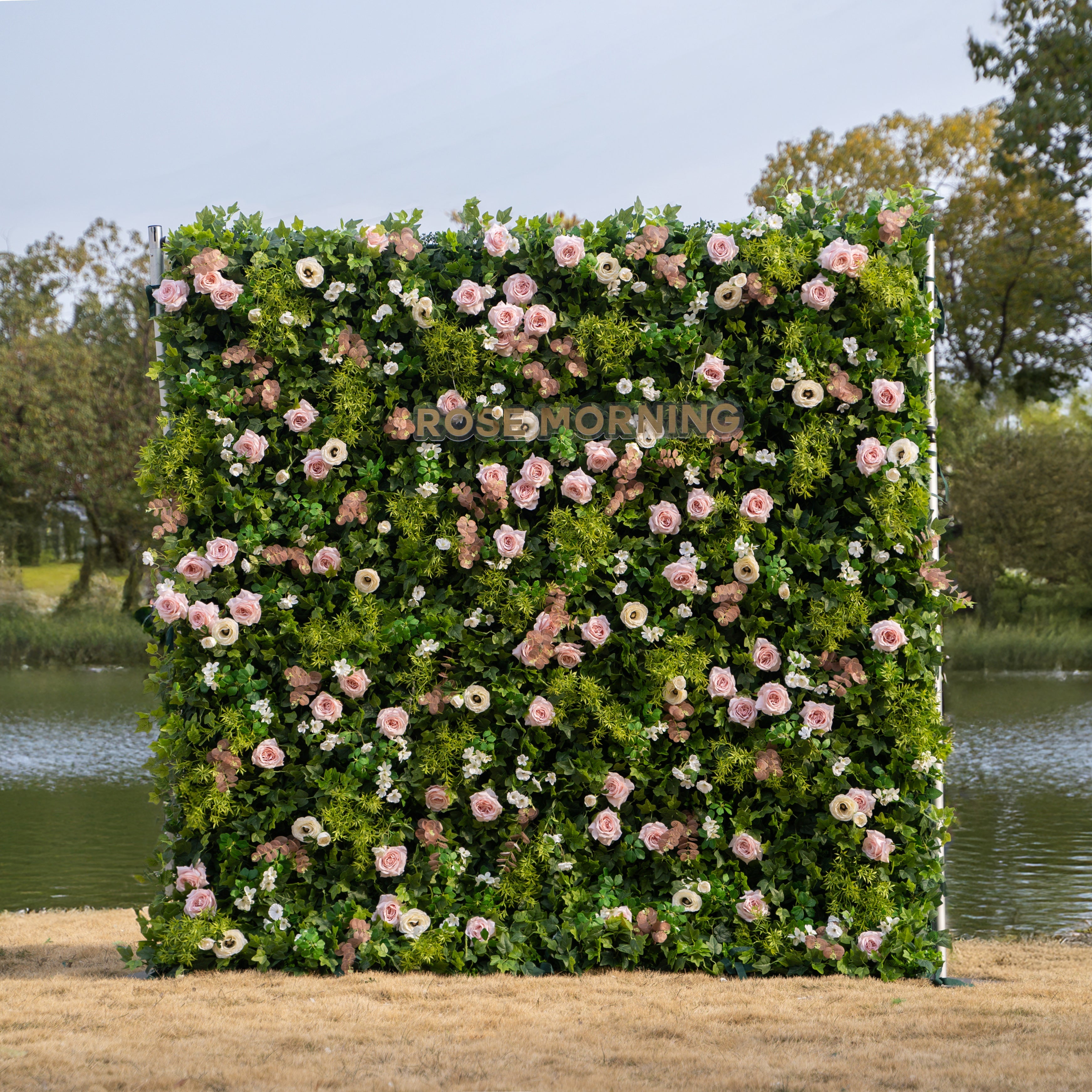 Bettina：4D Fabric Artificial rolling up curtain flower wall Free Shipping