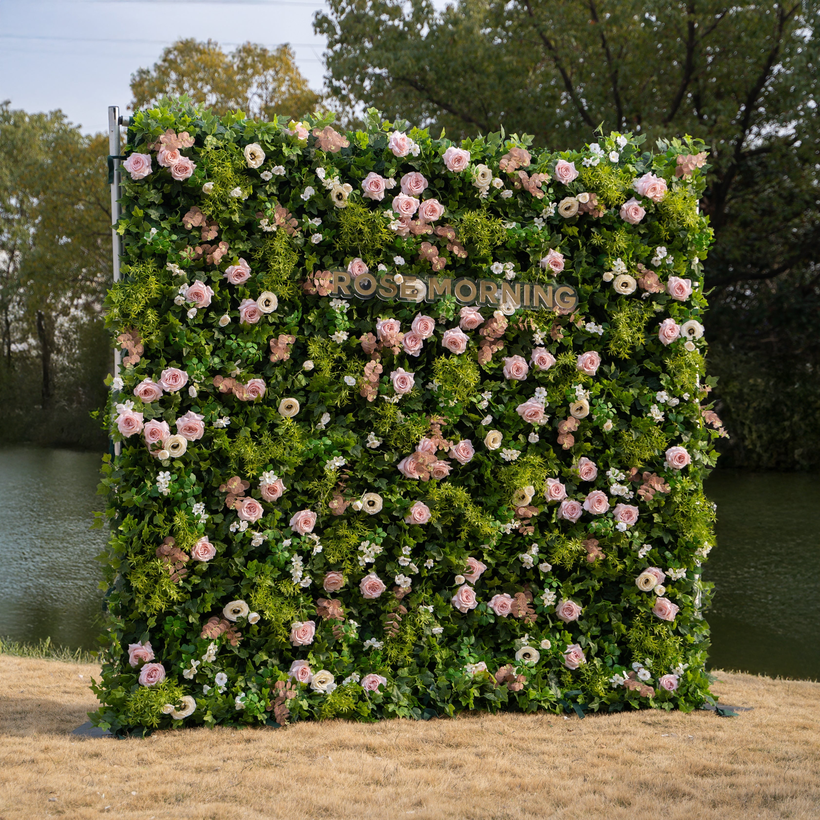 Bettina：4D Fabric Artificial rolling up curtain flower wall Free Shipping