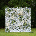 Bianca：3D Fabric Artificial rolling up curtain flower wall Free Shipping