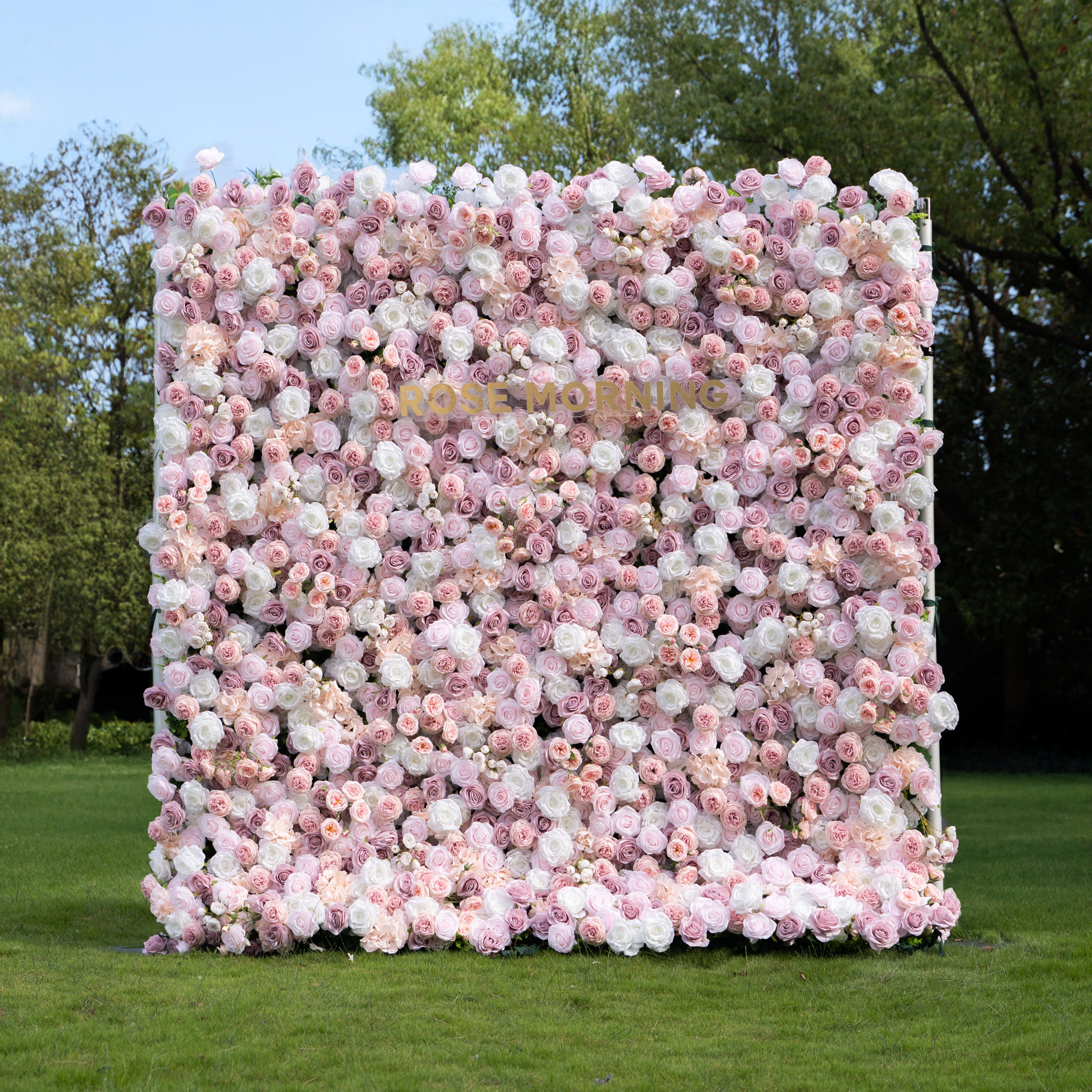 Blessed：5D Fabric Artificial rolling up curtain flower wall Free Shipping