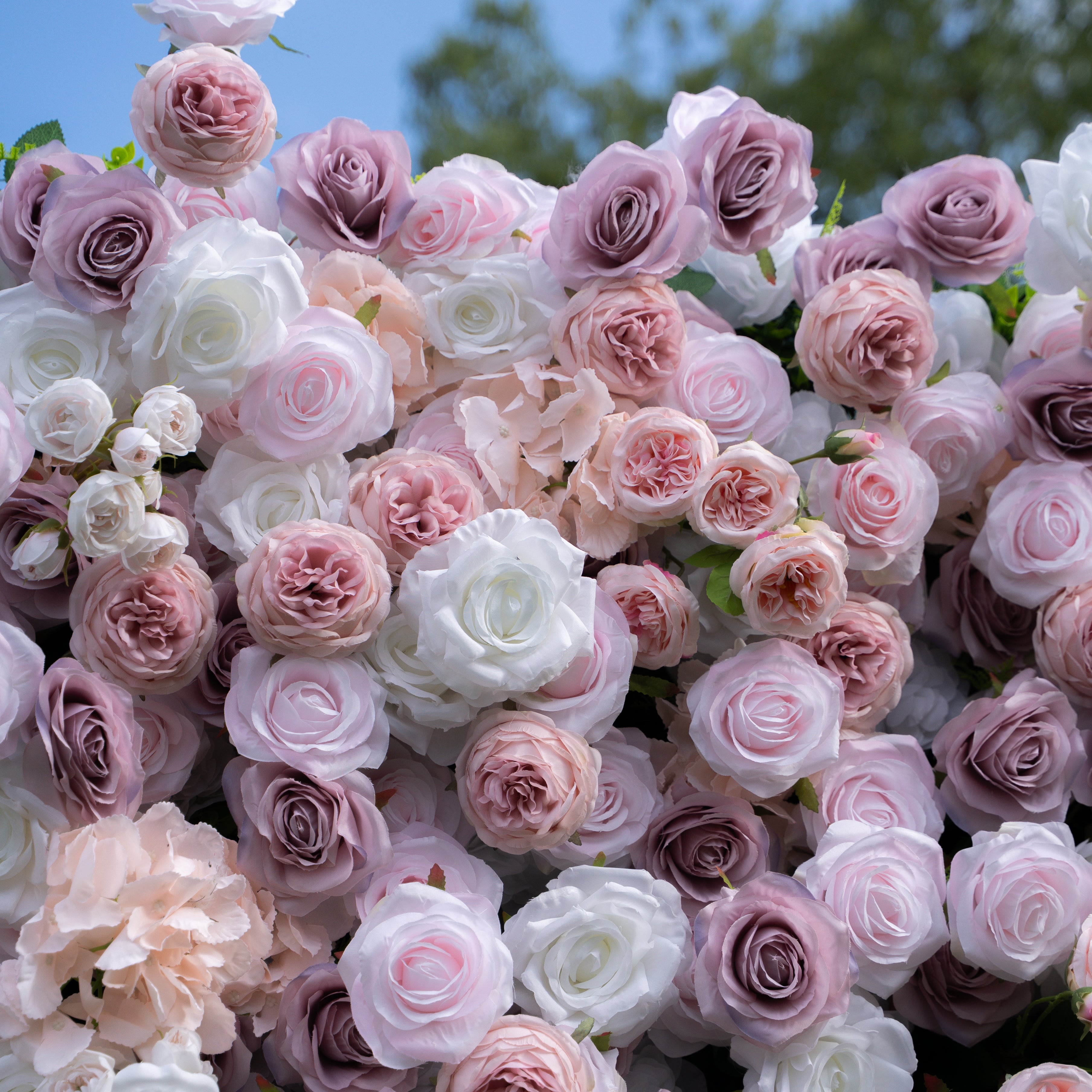 Blessed：5D Fabric Artificial rolling up curtain flower wall Free Shipping