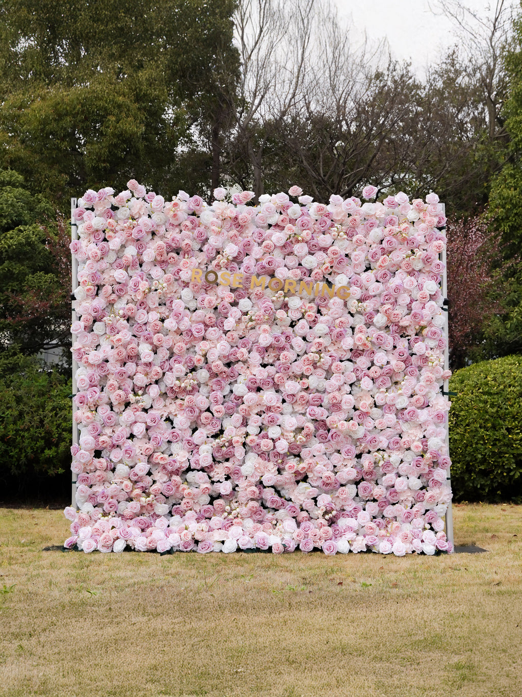 Bliss：4D Fabric Artificial zip up curtain flower wall 8ft*8ft Free Shipping