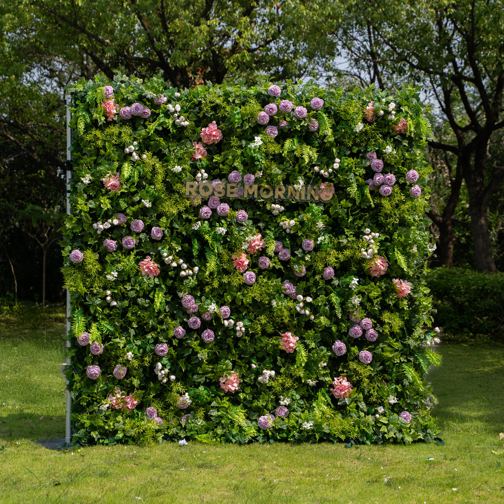Brett：5D Fabric Artificial rolling up curtain flower wall Free Shipping