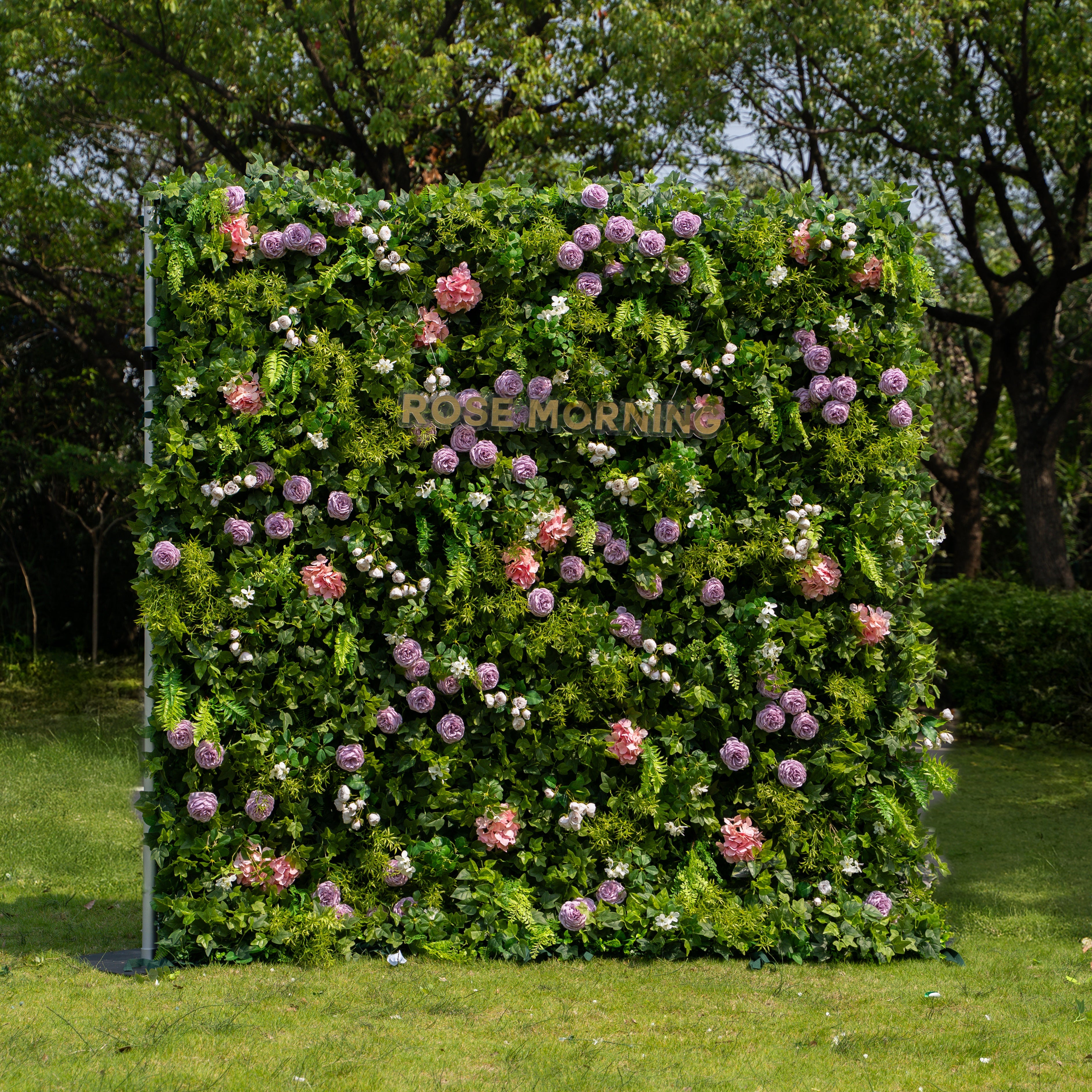 Brett：5D Fabric Artificial rolling up curtain flower wall Free Shipping
