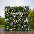 Brianna：4D Fabric Artificial rolling up curtain flower wall Free Shipping