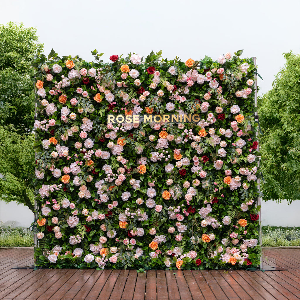 Brittany：5D Fabric Artificial rolling up curtain flower wall Free Shipping