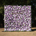 Calista: Luxury 3D Lilac & Cream Silk Floral Wall Roll-Up Fabric Backdrop for Dreamy Weddings & Bridal Showers Free Shipping